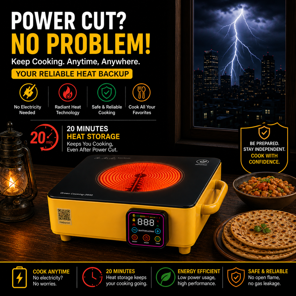 Cooka Smart Electric Cooktop – LPG Gas Alternative | yellow
