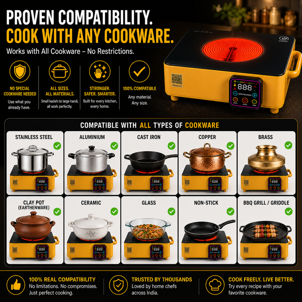 Cooka Smart Electric Cooktop – LPG Gas Alternative | yellow