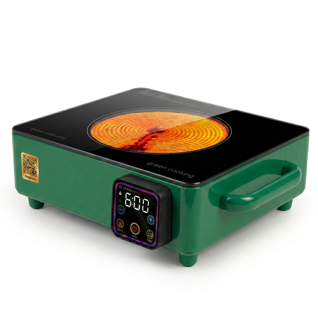 Cooka Smart Electric Cooktop – LPG Gas Alternative | green