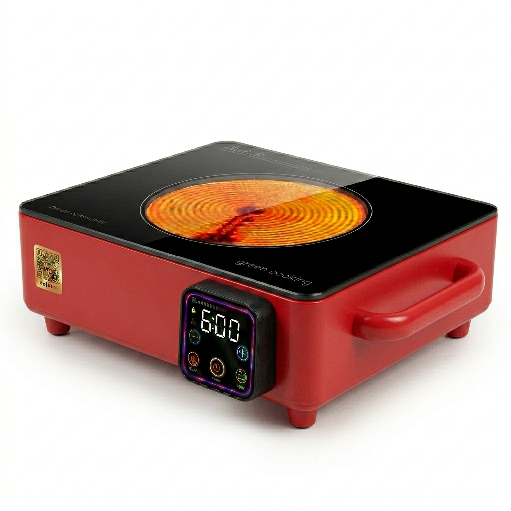 Cooka Smart Electric Cooktop – LPG Gas Alternative | red